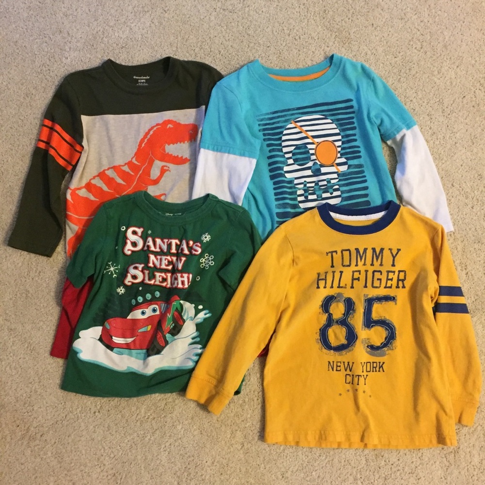 Lot of boys long sleeved tees, 5T
